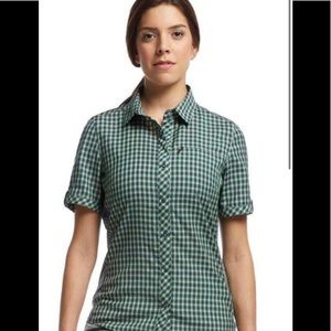 Icebreaker plaid short sleeve button up shirt M